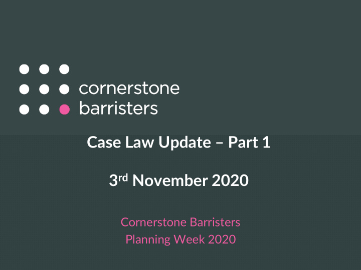 case law update part 1