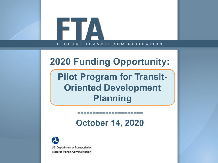 2020 funding opportunity