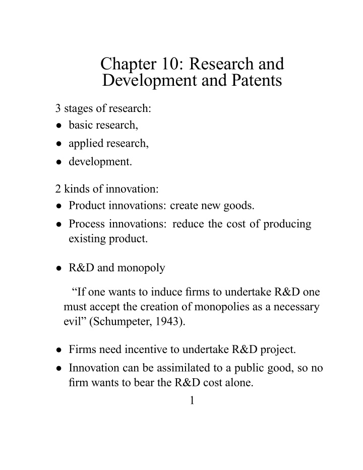 chapter 10 research and development and patents