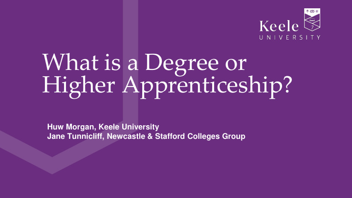 what is a degree or higher apprenticeship