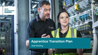 Title  Apprentice Transition Plan  Staff Briefing  Subtitle  Subtitle  What is the Apprentice