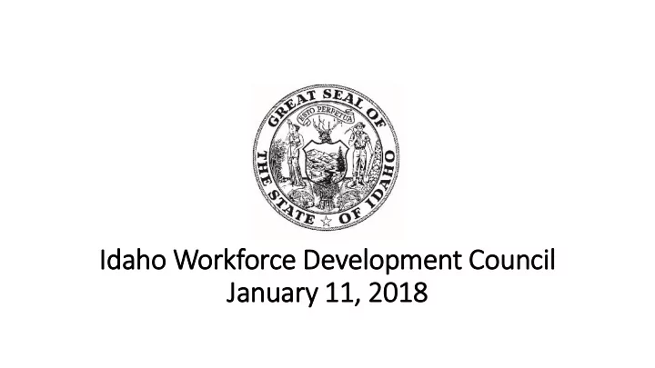 ja january ry 11 2018 governor s workforce development