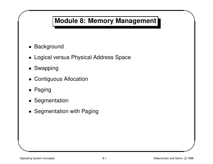 module 8 memory management