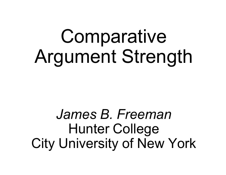 comparative argument strength