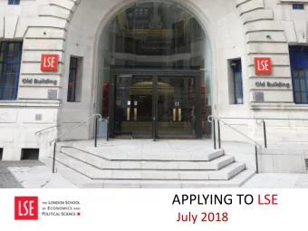 Join the global debate  July 2018  Applying to LSE  LSE admission figures: 2018 entry  20, 067
