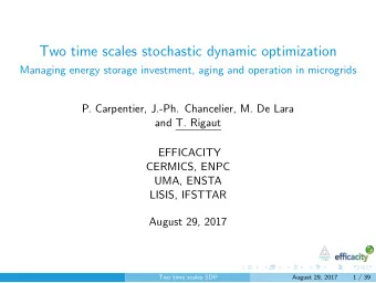 Two time scales stochastic dynamic optimization  Managing energy storage investment, aging and