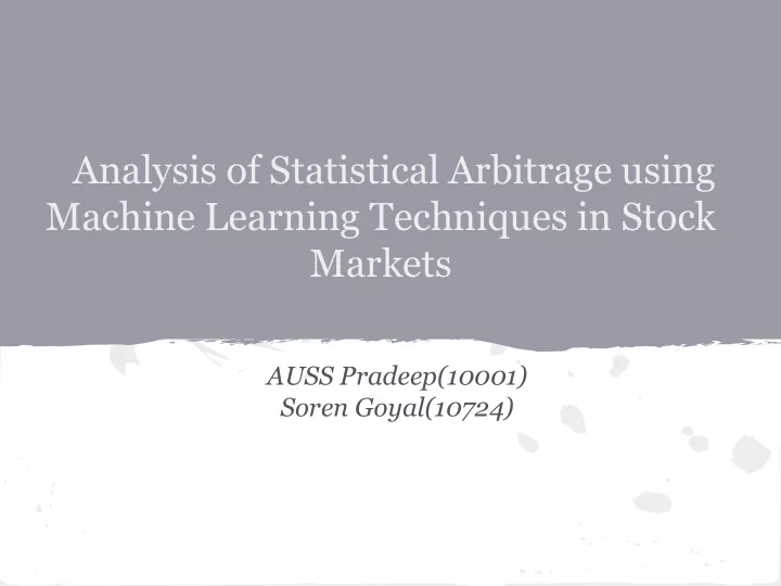 markets
