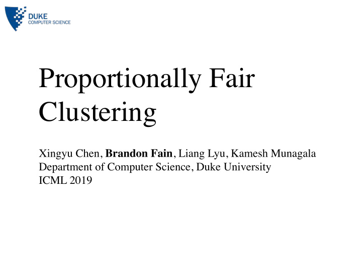 proportionally fair clustering