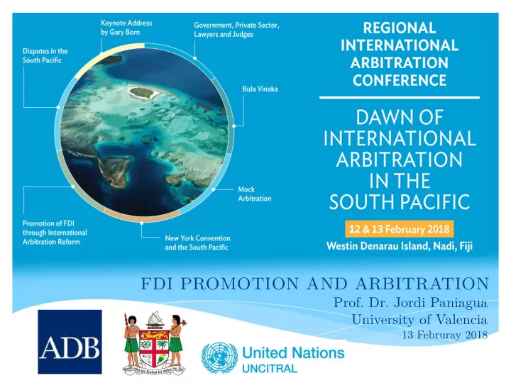 fdi promotion and arbitration