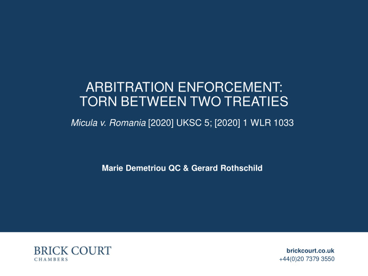 arbitration enforcement