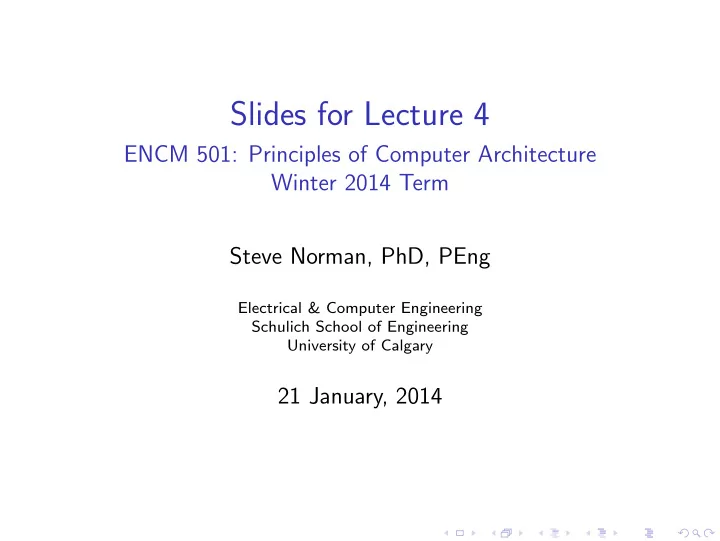 slides for lecture 4