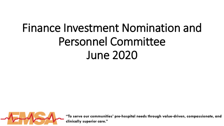 finance investment nom omination on and person onnel el c