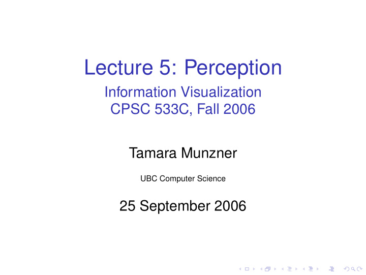 lecture 5 perception