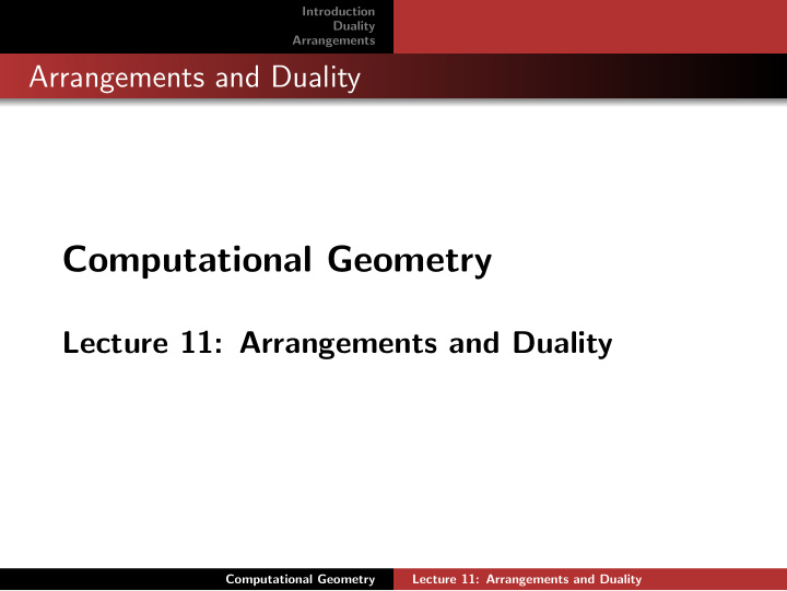 computational geometry