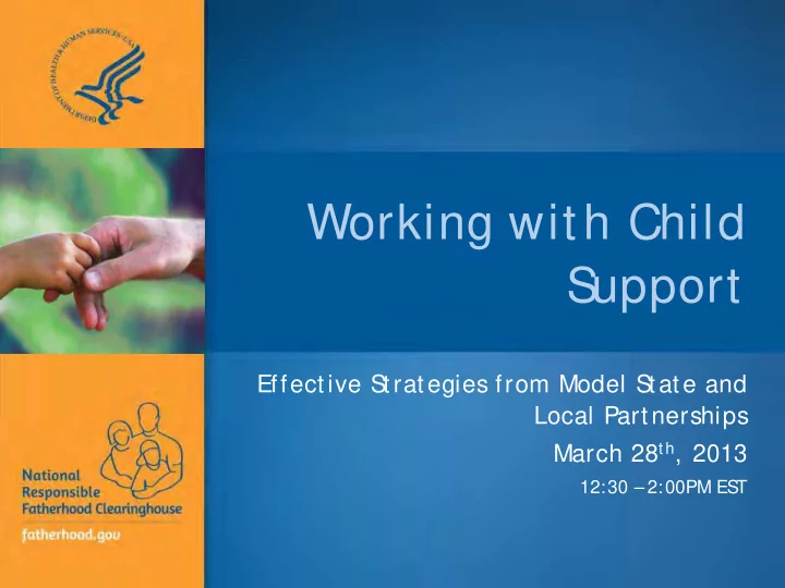 working with child s upport