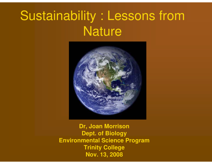 sustainability lessons from nature