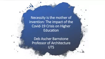Education  Deb Ascher Barnstone  Professor of Architecture  UTS  ECONOMIC IMPACT  CULTURAL IMPACT
