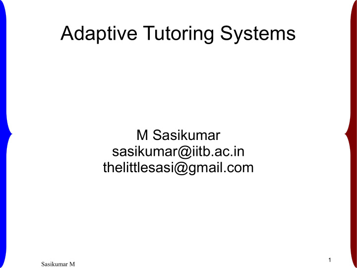 adaptive tutoring systems