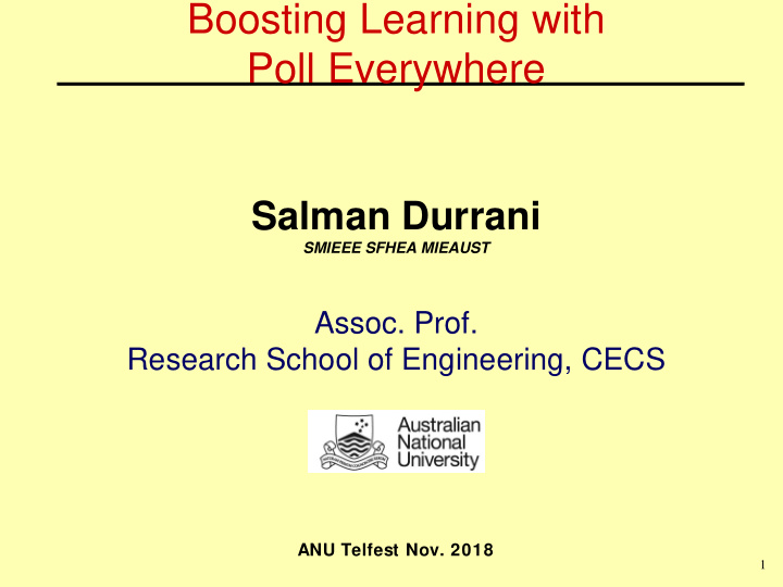boosting learning with poll everywhere