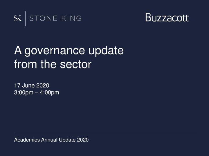 a governance update