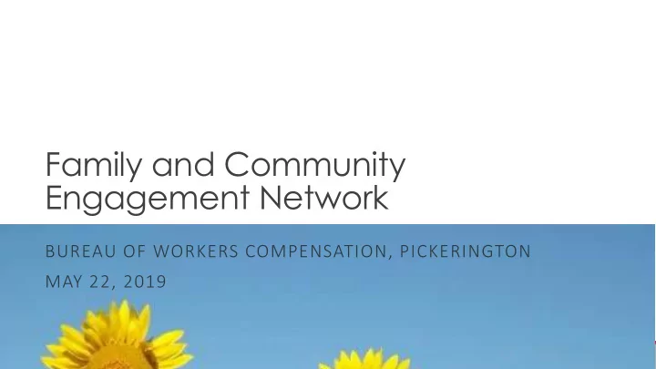 family and community engagement network