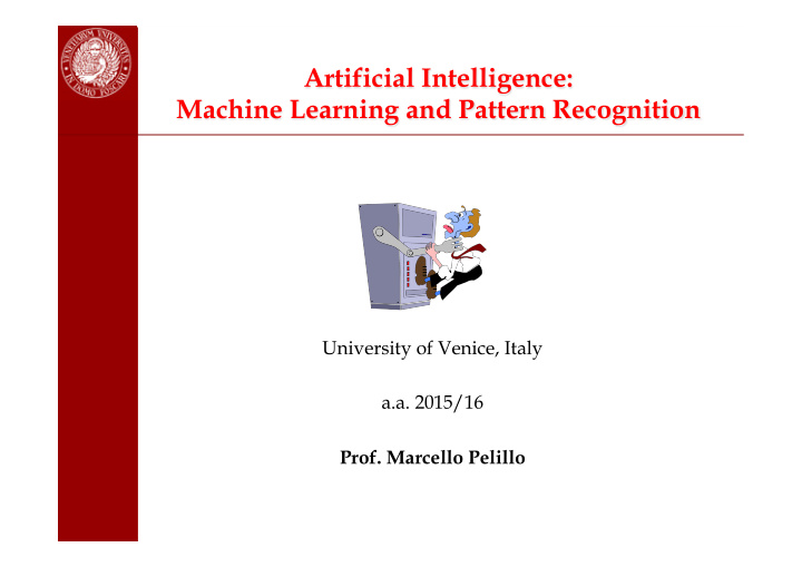artificial intelligence machine learning and pattern