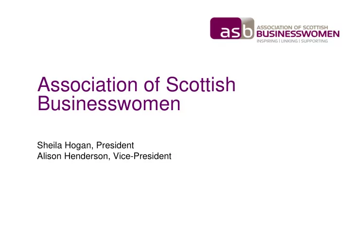 association of scottish businesswomen