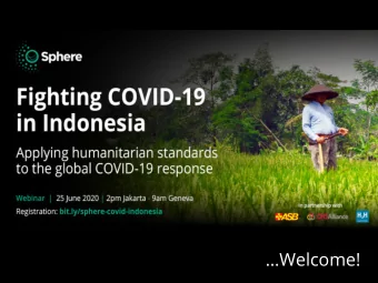 Welcome!  Selamat datang!  Some housekeeping rules  Please mute your microphones J