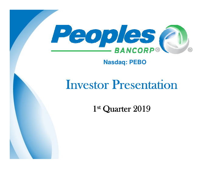 investor presentation investor presentation investor