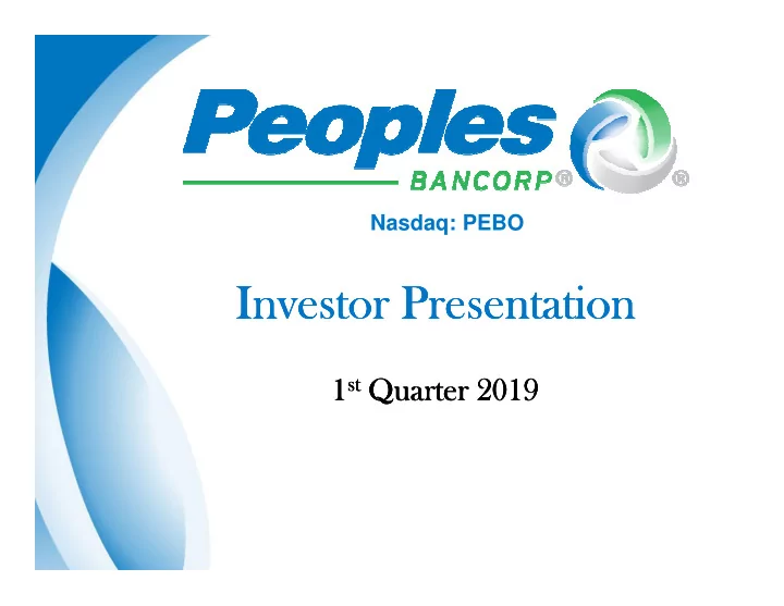 investor presentation investor presentation investor