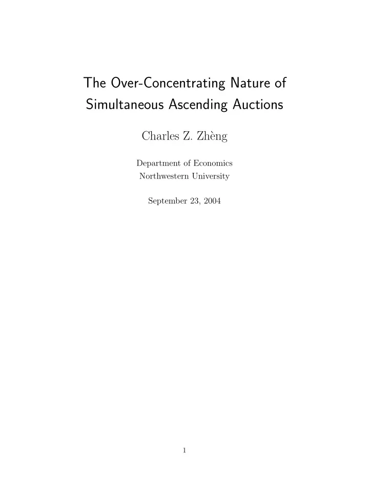 the over concentrating nature of simultaneous ascending