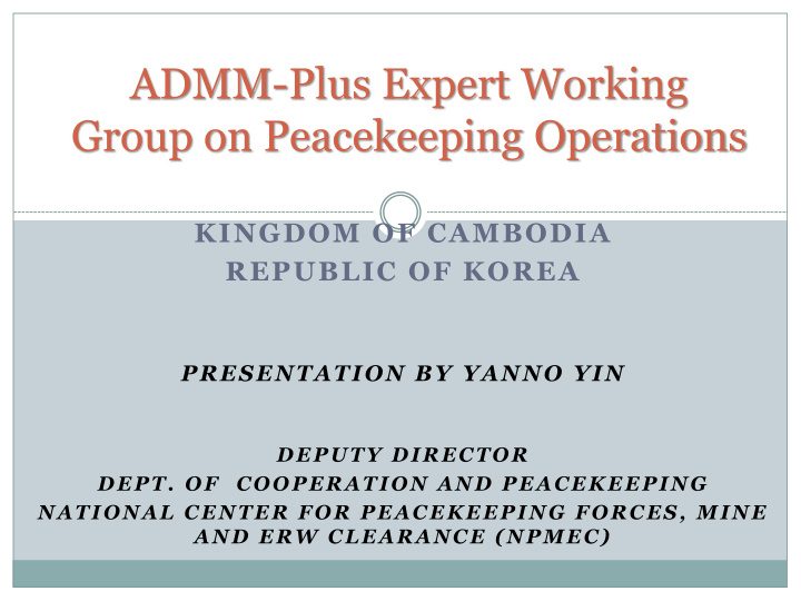 admm plus expert working group on peacekeeping operations