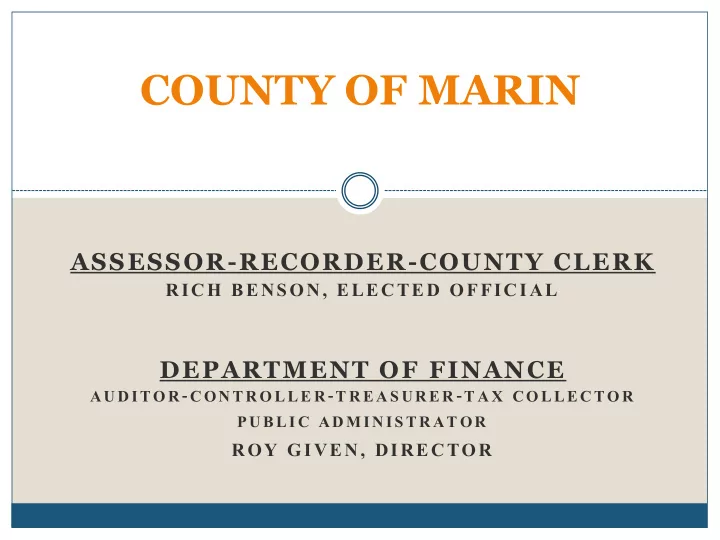 county of marin