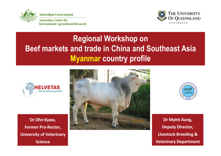 regional workshop on beef markets and trade in china and