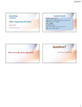 1/23/2017  CPA s using dro ne s?  E  nd o f Ac c o unting Pro fe ssio n a s we kno w it?