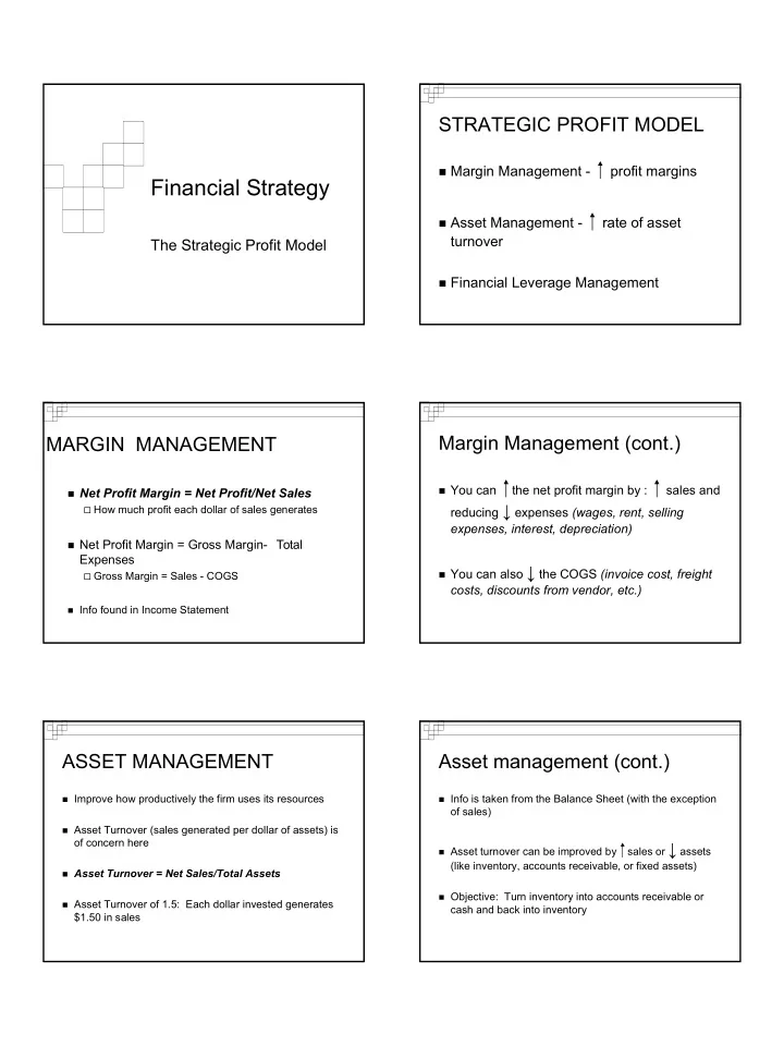 financial strategy
