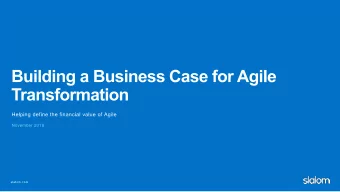 November 2018              you?  Define  4  A Journey  More than Scrum  3