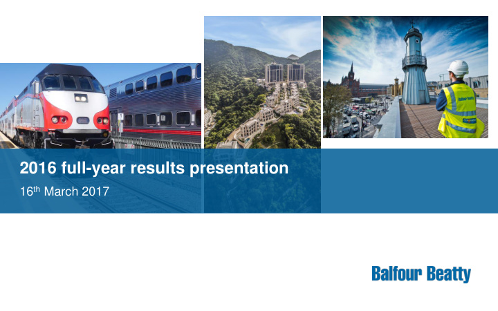 2016 full year results presentation