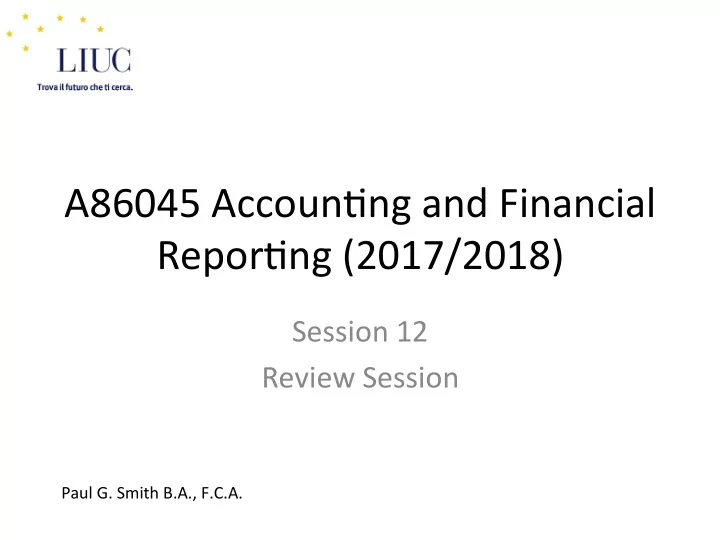 a86045 accoun ng and financial repor ng 2017 2018