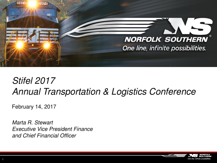 stifel 2017 annual transportation amp logistics conference