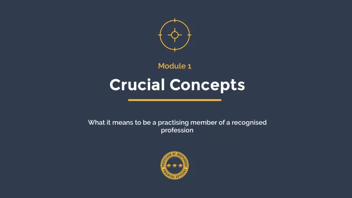 crucial concepts