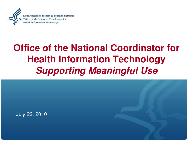 office of the national coordinator for health information