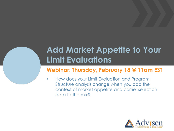 add market appetite to your