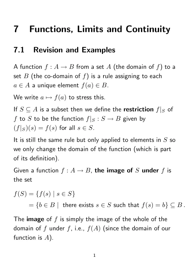 7 functions limits and continuity