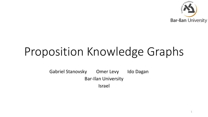 proposition knowledge graphs
