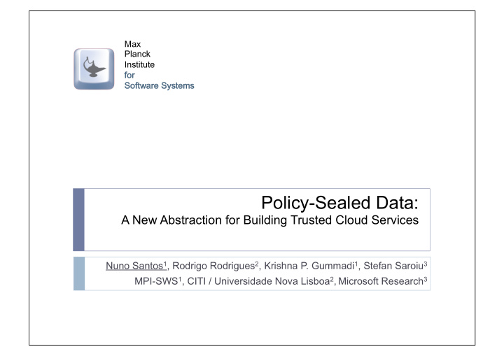 policy sealed data