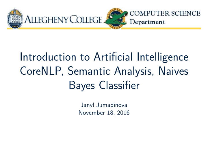 introduction to artificial intelligence corenlp semantic