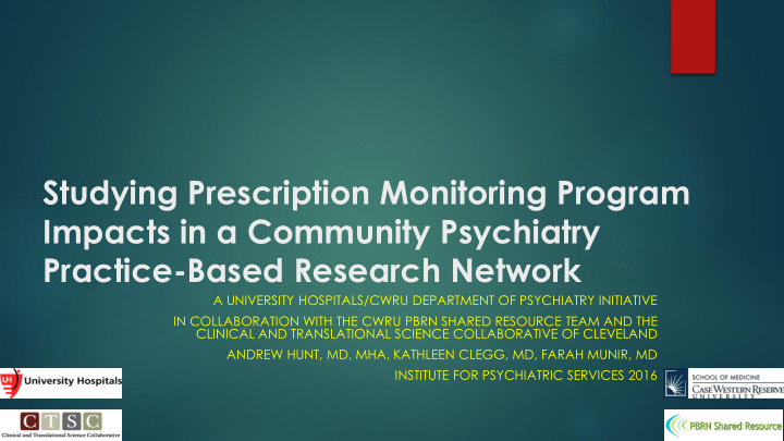 impacts in a community psychiatry