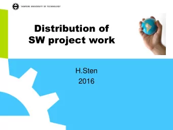 SW project work  H.Sten  2016  Content  Introduction  Dimensions of distribution