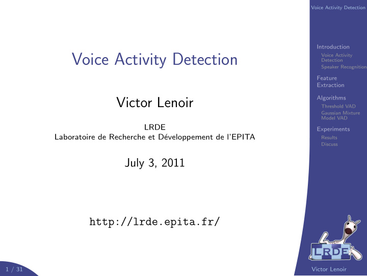 voice activity detection
